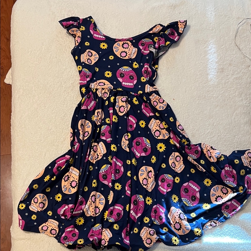 Dot Dot Smile Sugar Skull Girls Dress